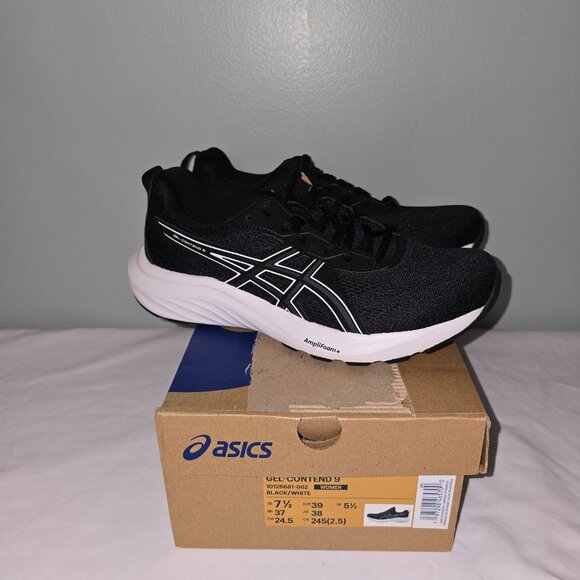 Asics Gel-Contend 9, Women's Size 7.5, Black/White, New in Box - Picture 6 of 9